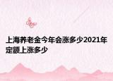 上海養(yǎng)老金今年會漲多少2021年定額上漲多少