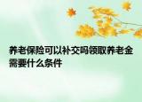 養(yǎng)老保險可以補(bǔ)交嗎領(lǐng)取養(yǎng)老金需要什么條件