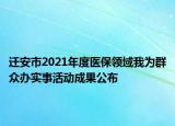 遷安市2021年度醫(yī)保領域我為群眾辦實事活動成果公布