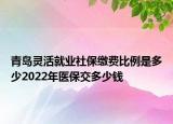 青島靈活就業(yè)社保繳費(fèi)比例是多少2022年醫(yī)保交多少錢(qián)