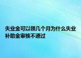 失業(yè)金可以領(lǐng)幾個月為什么失業(yè)補助金審核不通過