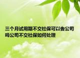 三個月試用期不交社?？梢愿婀締峁静唤簧绫Ｈ绾翁幚? /></span></a>
                        <h2><a href=