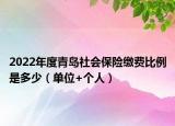 2022年度青島社會保險繳費比例是多少（單位+個人）