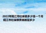 2022年陽江市社保要多少錢一個月 陽江市社保繳費基數(shù)是多少