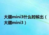 大疆mini3什么時(shí)候出（大疆mini3）