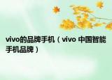 vivo的品牌手機(jī)（vivo 中國(guó)智能手機(jī)品牌）