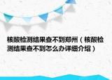 核酸檢測(cè)結(jié)果查不到鄭州（核酸檢測(cè)結(jié)果查不到怎么辦詳細(xì)介紹）