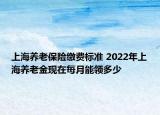 上海養(yǎng)老保險繳費標準 2022年上海養(yǎng)老金現(xiàn)在每月能領多少