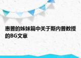 惠普的姊妹篇中關(guān)于斯內(nèi)普教授的BG文章