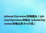 iphone13promax充電插頭（iphone13promax充電頭 iphone13promax充電頭多少w介紹）