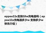 oppoa11x支持18w充電器嗎（oppoa11x充電器多少w 支持多少w快充介紹）