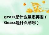 geass是什么意思英語(yǔ)（Geass是什么意思）