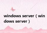 windows server（windows server）