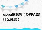 oppa啥意思（OPPAI是什么意思）