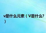 v是什么元素（V是什么?）