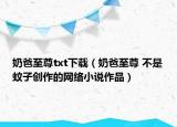 奶爸至尊txt下載（奶爸至尊 不是蚊子創(chuàng)作的網(wǎng)絡(luò)小說作品）