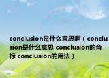 conclusion是什么意思?。╟onclusion是什么意思 conclusion的音標 conclusion的用法）