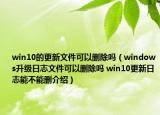 win10的更新文件可以刪除嗎（windows升級(jí)日志文件可以刪除嗎 win10更新日志能不能刪介紹）