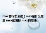 max音標怎么讀（max是什么意思 max的音標 max的用法）