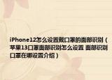 iPhone12怎么設(shè)置戴口罩的面部識(shí)別（蘋果13口罩面部識(shí)別怎么設(shè)置 面部識(shí)別口罩在哪設(shè)置介紹）