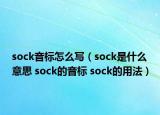 sock音標(biāo)怎么寫（sock是什么意思 sock的音標(biāo) sock的用法）