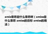 amis意思是什么意思?。╝miss是什么意思 amiss的音標(biāo) amiss的用法）