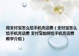 用支付寶怎么給手機充話費（支付寶怎么給手機充話費 支付寶如何給手機充話費教學介紹）