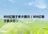 800億等于多少美元（800億等于多少萬）