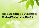 英語(yǔ)eland怎么讀（eland是什么意思 eland的音標(biāo) eland的用法）