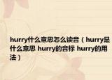 hurry什么意思怎么讀音（hurry是什么意思 hurry的音標 hurry的用法）