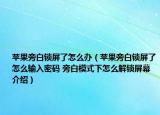 蘋果旁白鎖屏了怎么辦（蘋果旁白鎖屏了怎么輸入密碼 旁白模式下怎么解鎖屏幕介紹）