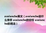 avalanche英文（avalanche是什么意思 avalanche的音標(biāo) avalanche的用法）