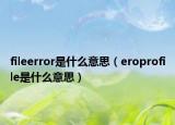 fileerror是什么意思（eroprofile是什么意思）