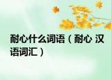 耐心什么詞語(yǔ)（耐心 漢語(yǔ)詞匯）