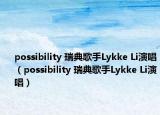 possibility 瑞典歌手Lykke Li演唱（possibility 瑞典歌手Lykke Li演唱）