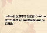 online什么意思怎么讀音（online是什么意思 online的音標(biāo) online的用法）