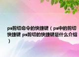 ps剪切命令的快捷鍵（ps中的剪切快捷鍵 ps剪切的快捷鍵是什么介紹）