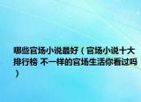 哪些官場小說最好（官場小說十大排行榜 不一樣的官場生活你看過嗎）