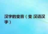 漢字的變音（變 漢語漢字）