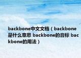 backbone中文文檔（backbone是什么意思 backbone的音標(biāo) backbone的用法）