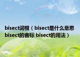 bisect詞根（bisect是什么意思 bisect的音標 bisect的用法）