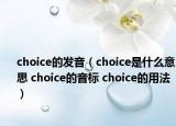 choice的發(fā)音（choice是什么意思 choice的音標 choice的用法）