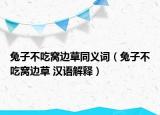 兔子不吃窩邊草同義詞（兔子不吃窩邊草 漢語解釋）