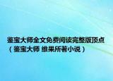 鑒寶大師全文免費(fèi)閱讀完整版頂點(diǎn)（鑒寶大師 維果所著小說(shuō)）