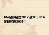 fifa足球經(jīng)理2012 戰(zhàn)術(shù)（FIFA足球經(jīng)理2009）