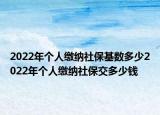 2022年個人繳納社?；鶖?shù)多少2022年個人繳納社保交多少錢