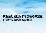 失業(yè)金打到社?？ㄔ趺搭I取失業(yè)金打到社?？ㄔ趺床樵冇囝~