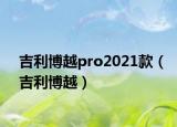 吉利博越pro2021款（吉利博越）