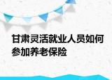 甘肅靈活就業(yè)人員如何參加養(yǎng)老保險(xiǎn)