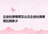 企業(yè)社保繳費怎么交企業(yè)社保繳費比例多少